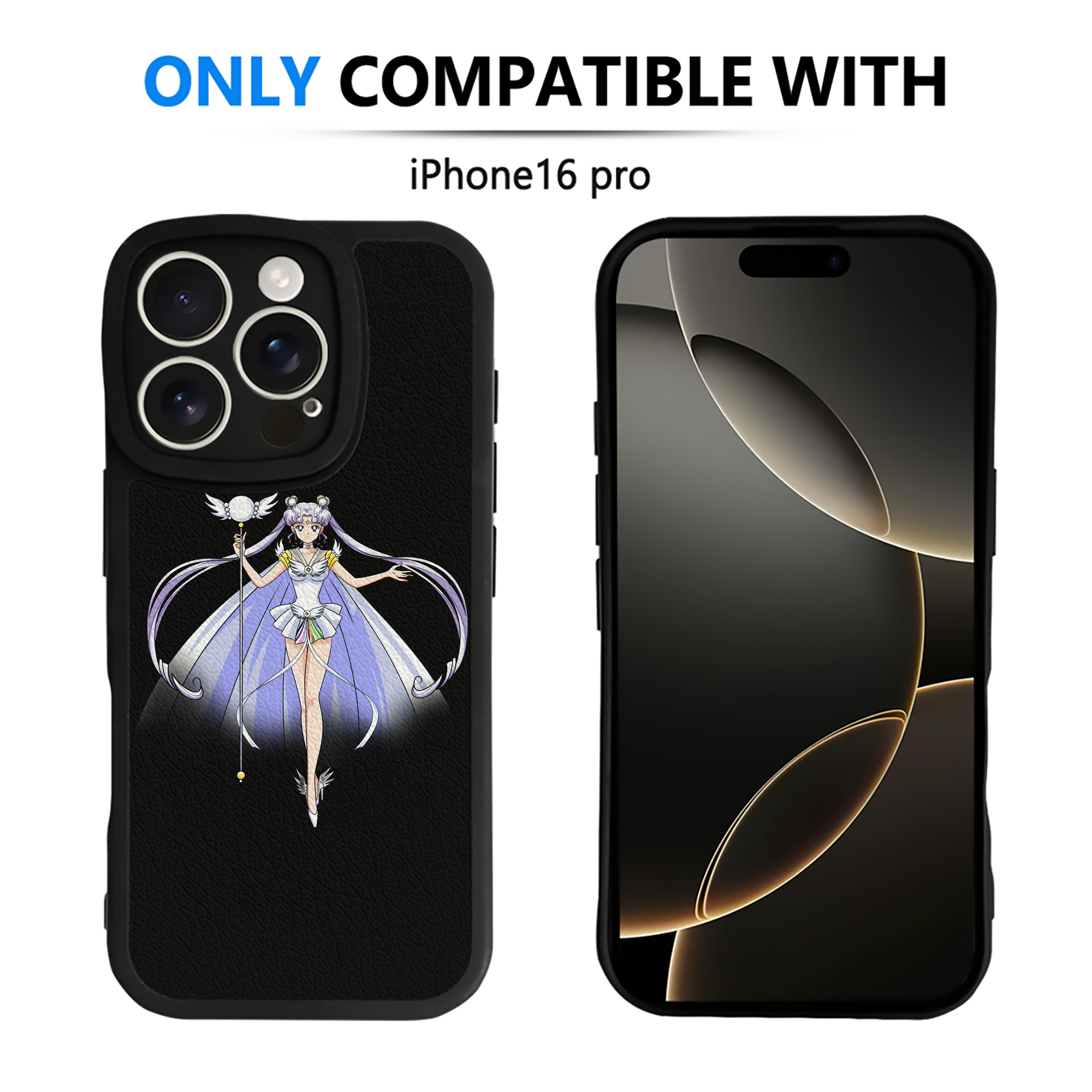 （画像用） 美少女戦士セーラームーン 月野 うさぎ つきの うさぎ Sailor Moon Tsukino Usagi 【iPhone 16シリーズ対応】シリコンスマホケース（レザー調） 材質：シリコン